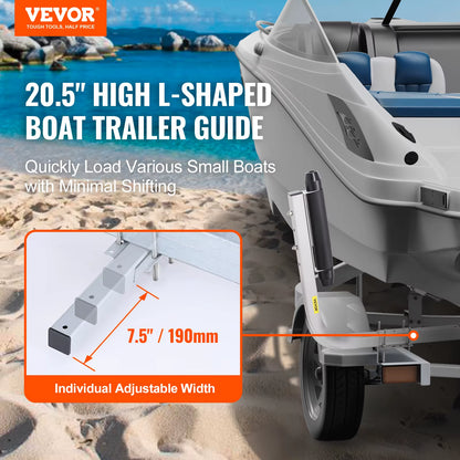 Succebuy Boat Trailer Guide Adjustable Guide Poles 2Pcsrustproof Galvanized Steel Trailer Guide for Skiboat or Sailboat Trailer