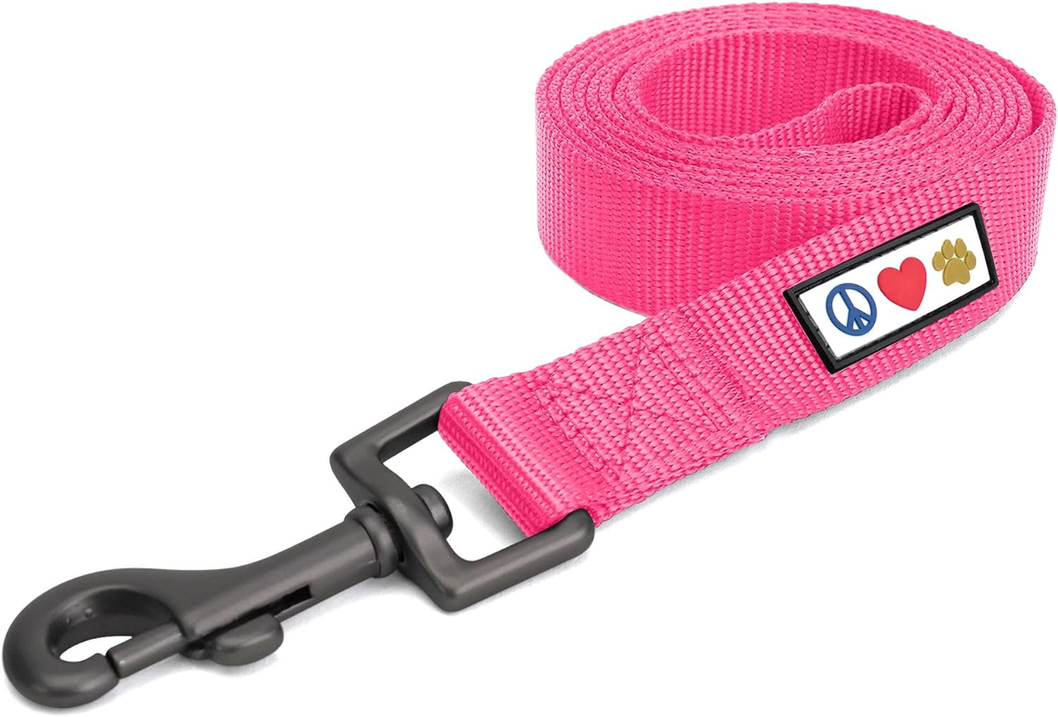 6 FT Solid Color Leash - Comfortable Handle Dog Training Leash 6 Ft Medium/Large Pink